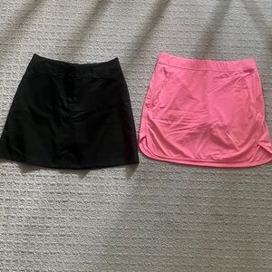 RLX Ralph Lauren Pink and Black Nike Golf Skorts